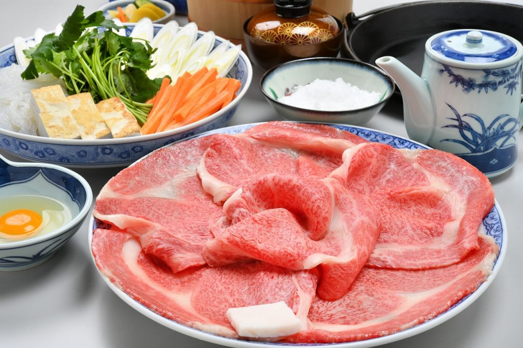 豚捨若柳のすき焼き