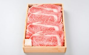 黒毛和牛すき焼き肉 (ロース・肩ロース)贈答用木箱入りギフト